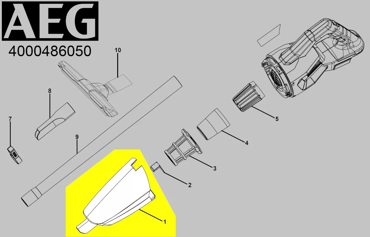 collecteur poussière aspirateur réf. 4931494034 AEG